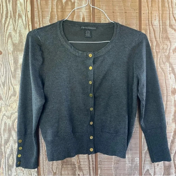 Grace Elements Dark Gray Cardigan Sweater 🦏 - Picture 1 of 3